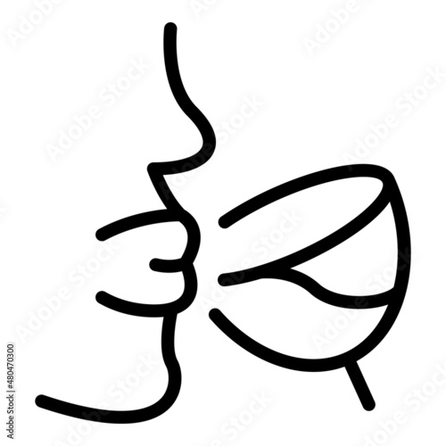 Sommelier taste icon outline vector. Alcohol critic