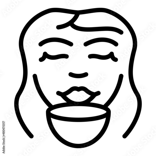 Woman sommelier icon outline vector. Wine drink