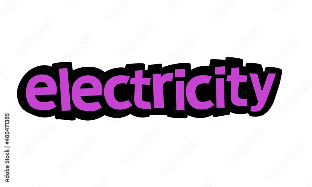 ELECTRICITY writing vector design ELECTRICITY writing vector design