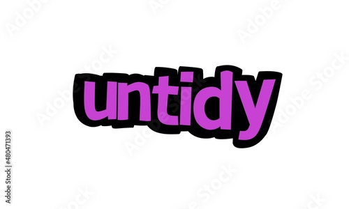 UNTIDY writing vector design
