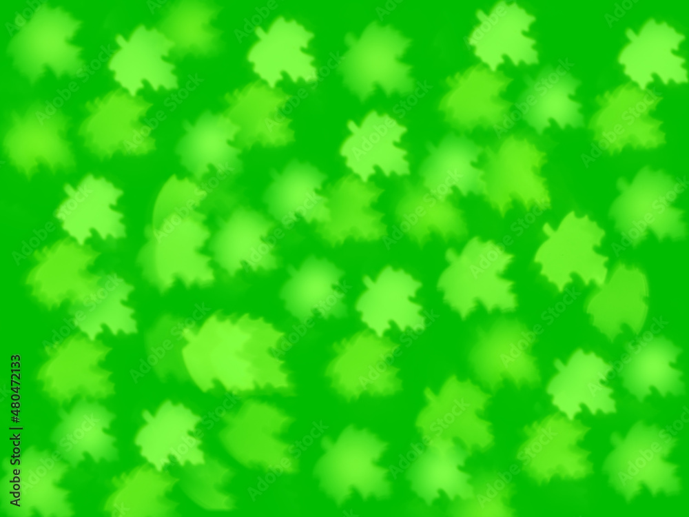 green maple leaves shape abstract blurred bokeh background. Spring or summer backdrop. Soft focus green maple leaves shape abstract blurred bokeh background. Spring or summer backdrop. Soft focus