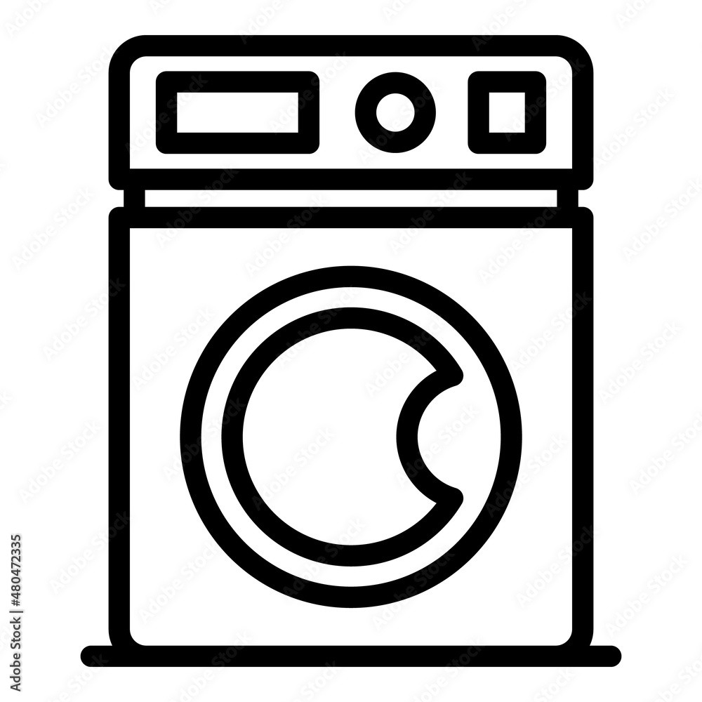 Wash machine icon outline vector. Washer clean Wash machine icon outline vector. Washer clean