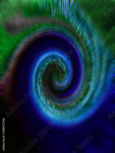 Abstract psychedelic spiral shape background image.