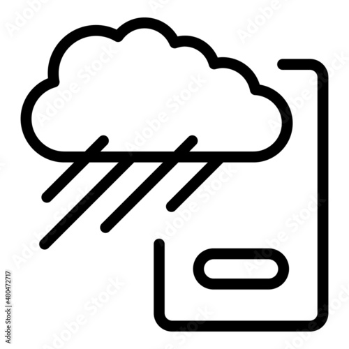 Storm weather icon outline vector. Rain city