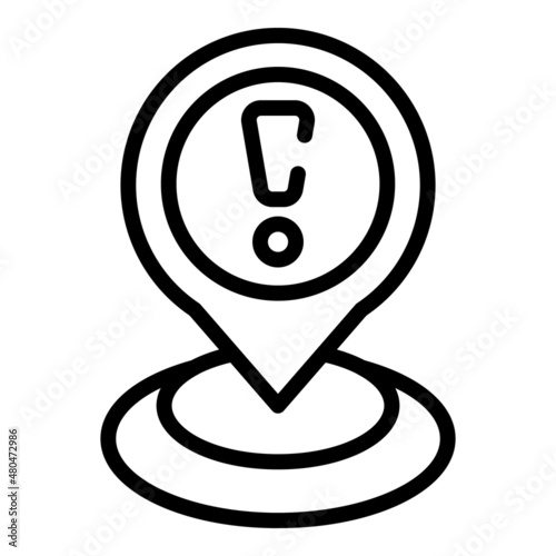 Support chat location icon outline vector. Customer call
