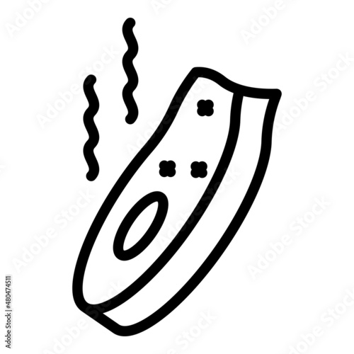 Shop contaminated meat icon outline vector. Virus allergy