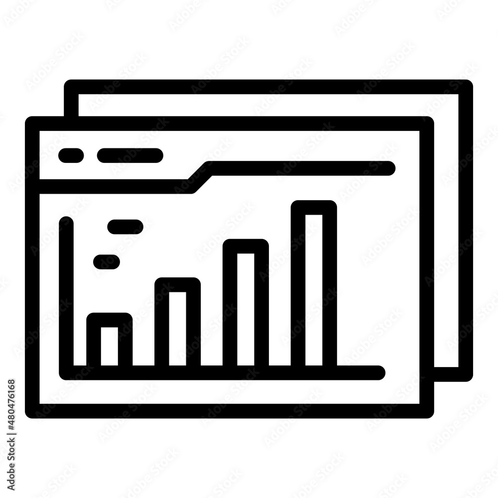 Web benchmark icon outline vector. Financial compare Web benchmark icon outline vector. Financial compare