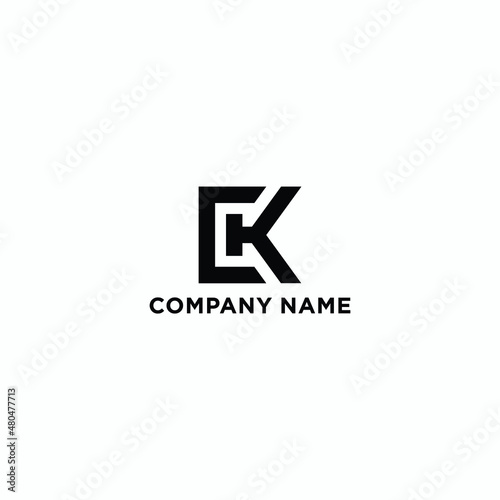logo initials ck design vector