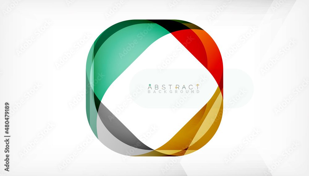 Abstract square shape with overlapping waves, minimal geometric background. Vector Illustration For Wallpaper, Banner, Background, Landing Page Abstract square shape with overlapping waves, minimal geometric background. Vector Illustration For Wallpaper, Banner, Background, Landing Page