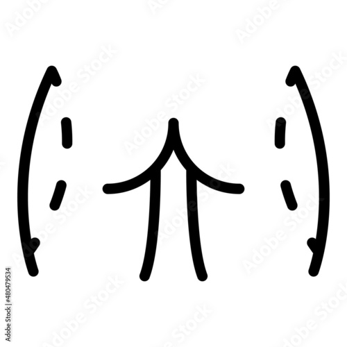 Back liposuction icon outline vector. Skin diet