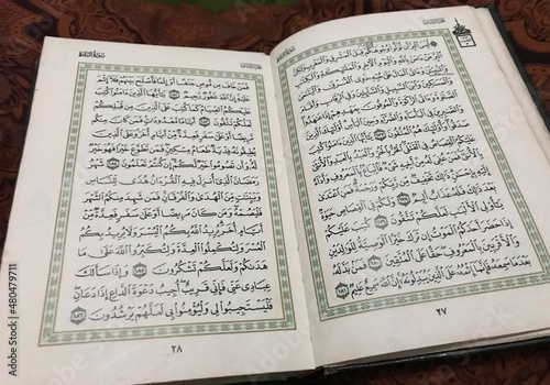 Holy Quran book of islam ,Ramadan concept, Quran, holy book of islam, Ramadan month, paper white Quran holy book Islam