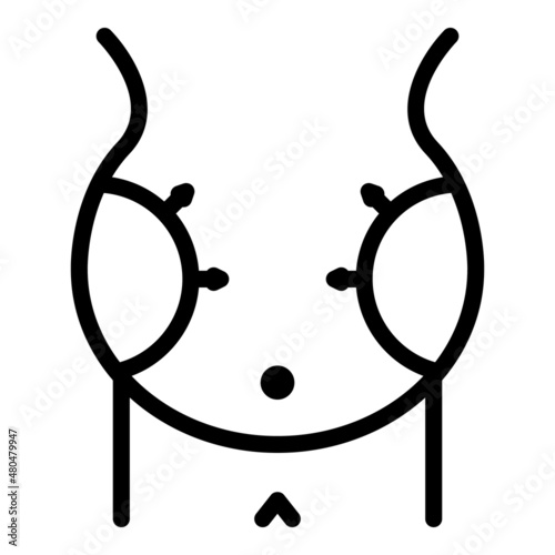 Stomach surgery icon outline vector. Fat body