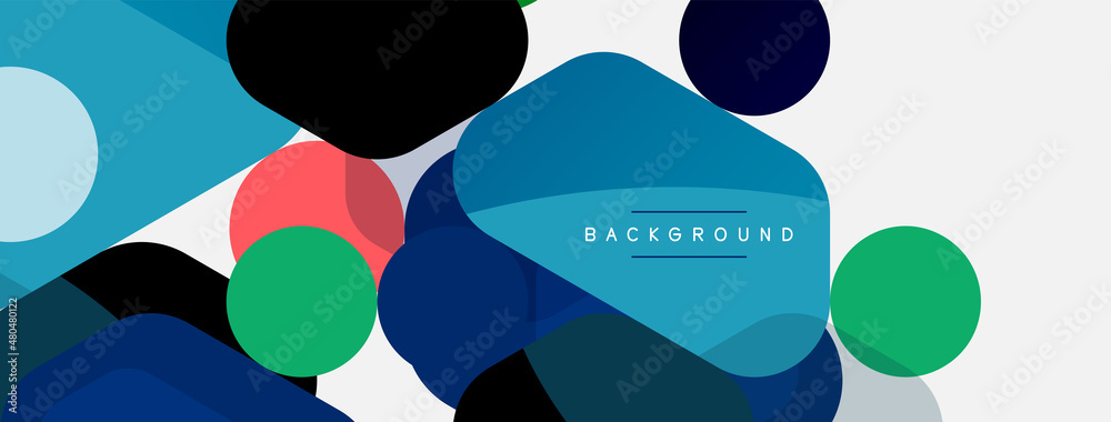 Abstract round geometric shapes and circles background. Trendy techno business template for wallpaper, banner, background or landing Abstract round geometric shapes and circles background. Trendy techno business template for wallpaper, banner, background or landing