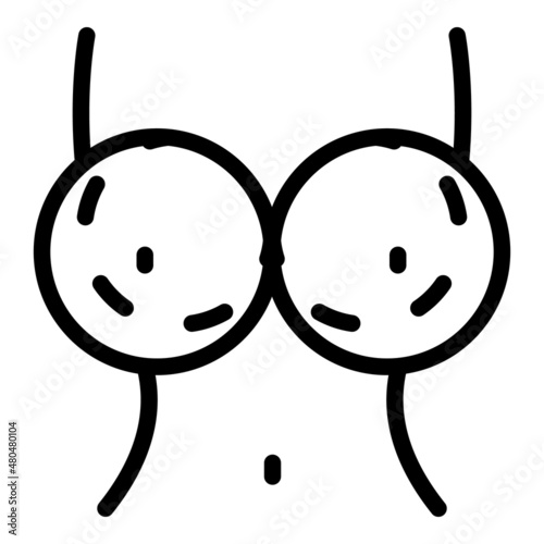 Bra liposuction icon outline vector. Skin plastic