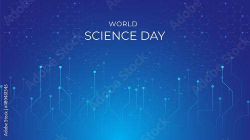 Celebration National Science Day Design. Science Day background vector illustration