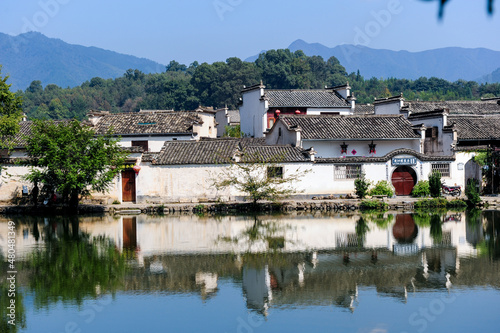 Hongcun Ancient Architectural Village: October 10, 2011. Yixian County, Huangshan City, Anhui Province, China