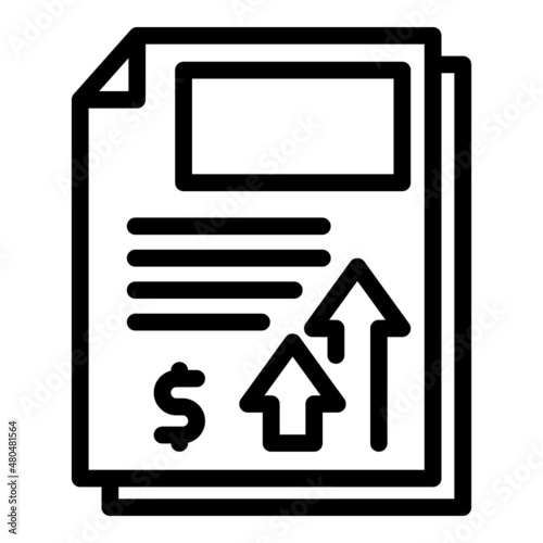 Credit income icon outline vector. Tax estate