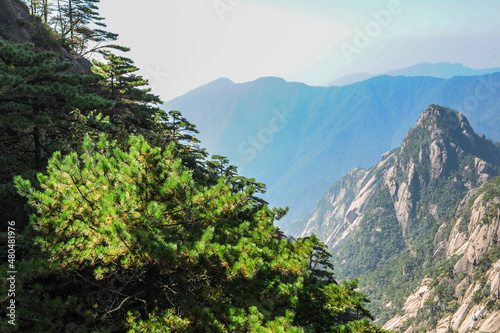 Huangshan Scenic Spot  located in Huangshan City  Anhui Province  China