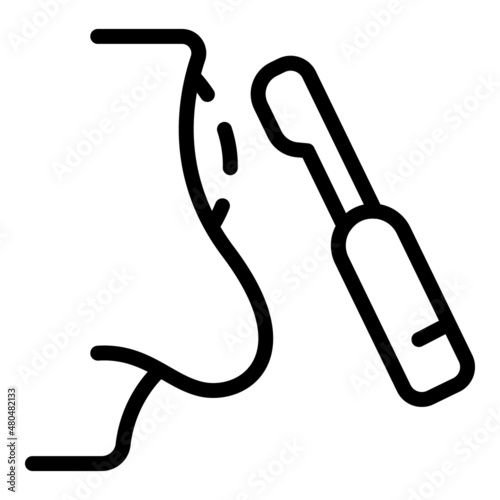 Rhinoplasty nose icon outline vector. Plastic surgery