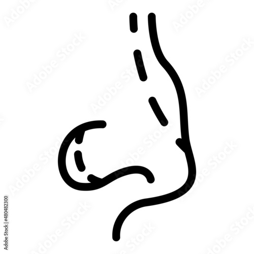 Plastic rhinoplasty icon outline vector. Nose surgery