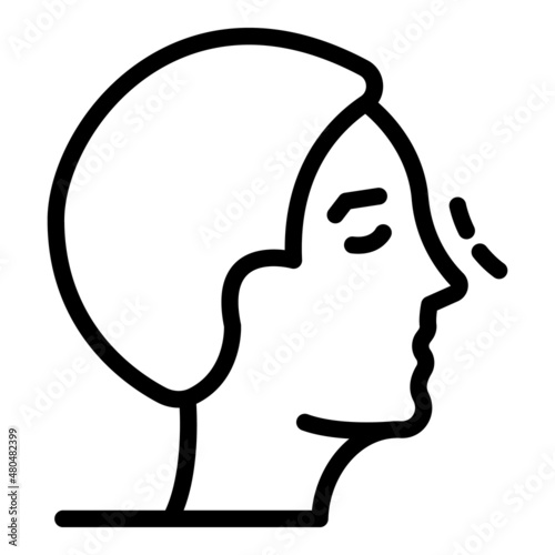 Nose operation icon outline vector. Plastic surgery