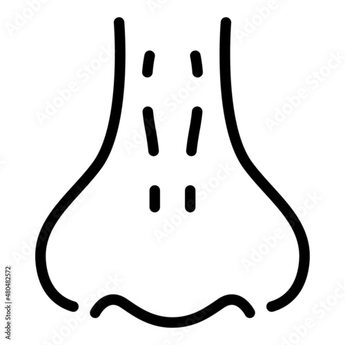 Closed rhinoplasty icon outline vector. Nose surgery