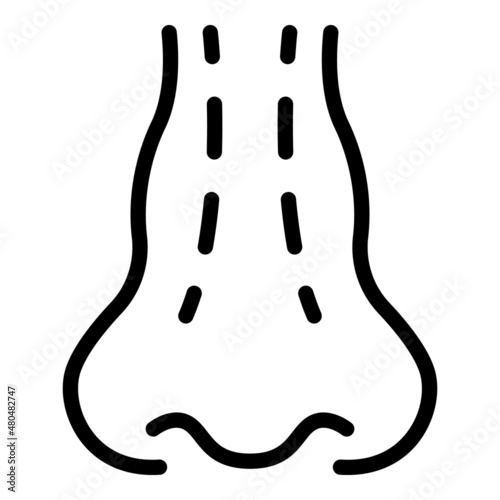 Botox rhinoplasty icon outline vector. Nose surgery