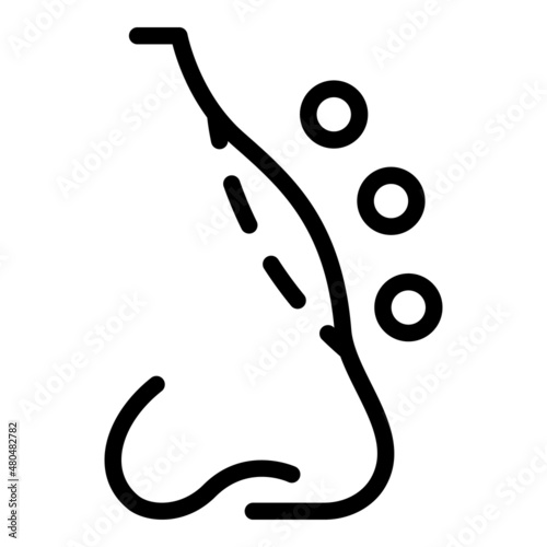 Aesthetic rhinoplasty icon outline vector. Nose surgery
