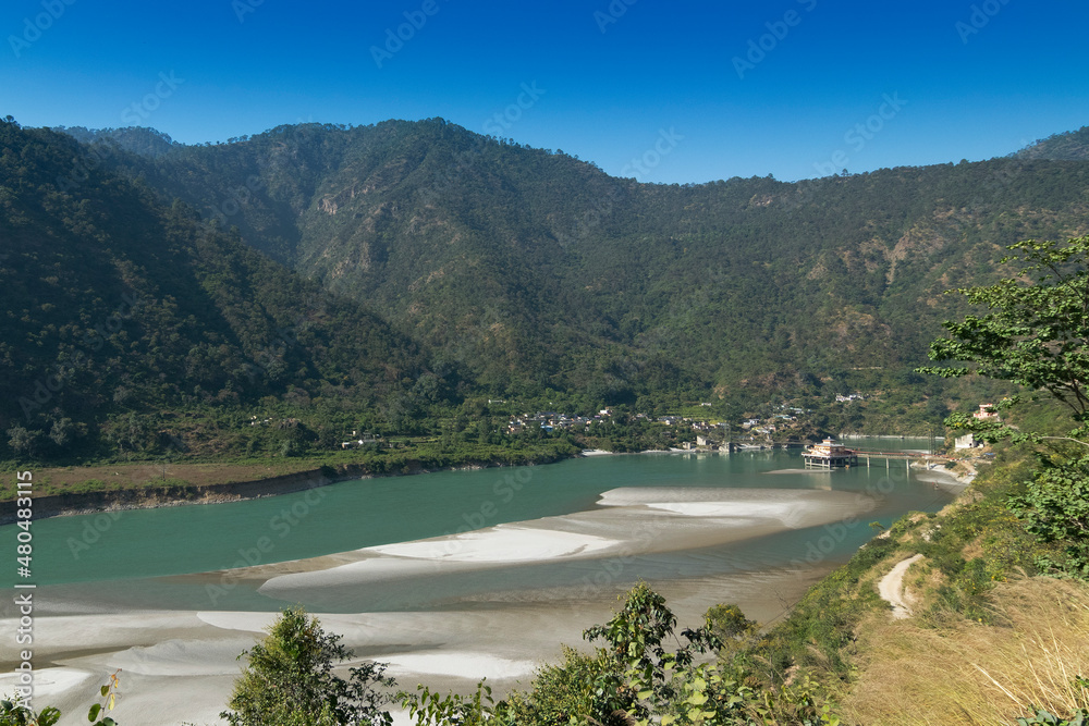 Dhari Devi temple,on the banks of the Alaknanda River, Garhwal Region ...