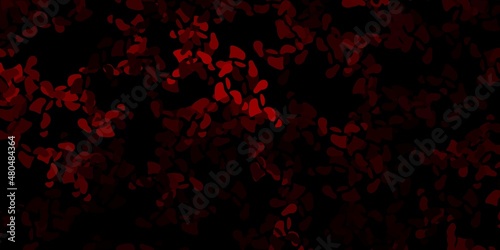 Dark red vector template with abstract forms.
