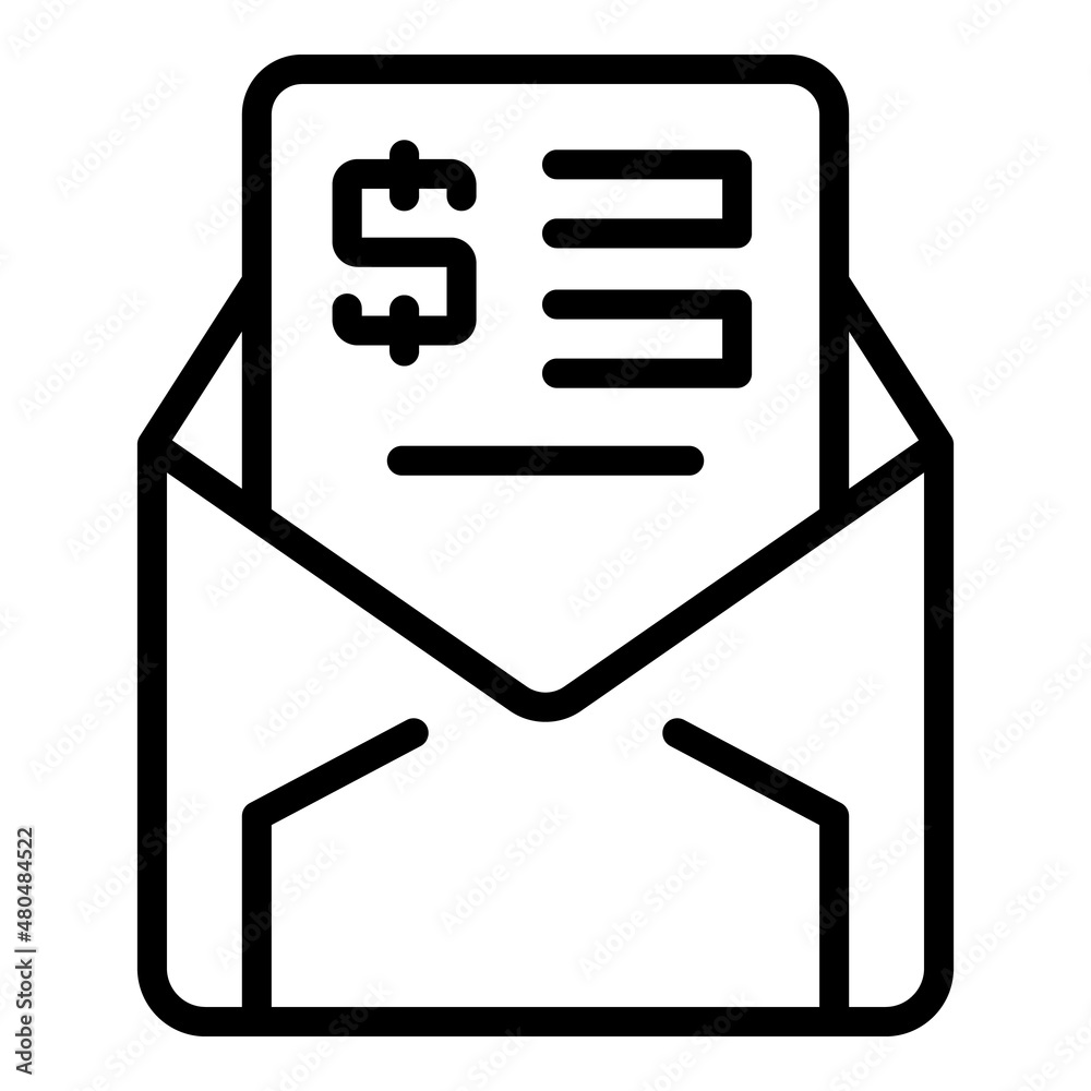Collateral mail icon outline vector. Time money Collateral mail icon outline vector. Time money