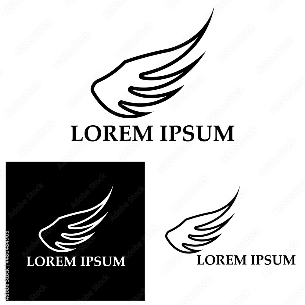 Fototapeta premium Wing illustration logo vector design