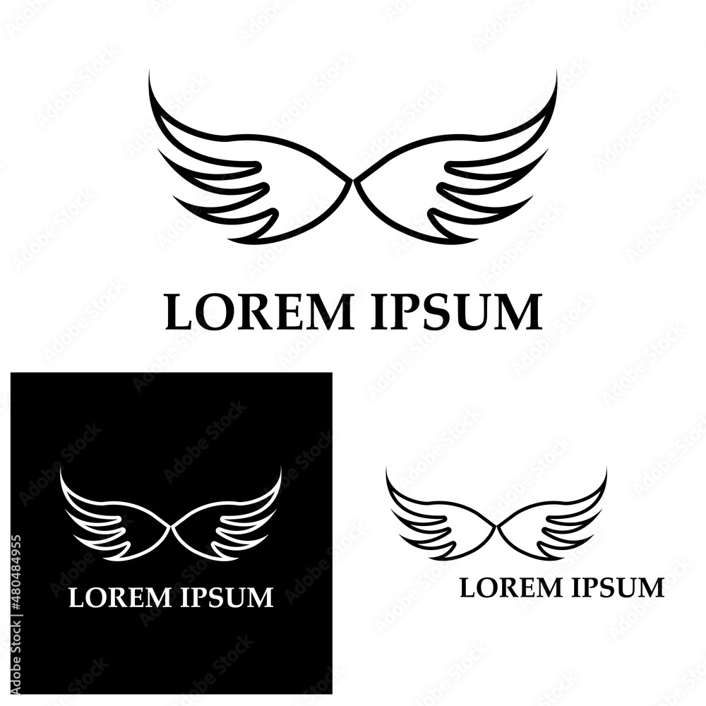 Wing illustration logo vector design