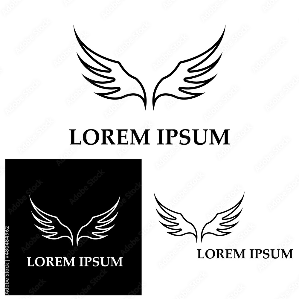 Wing illustration logo vector design