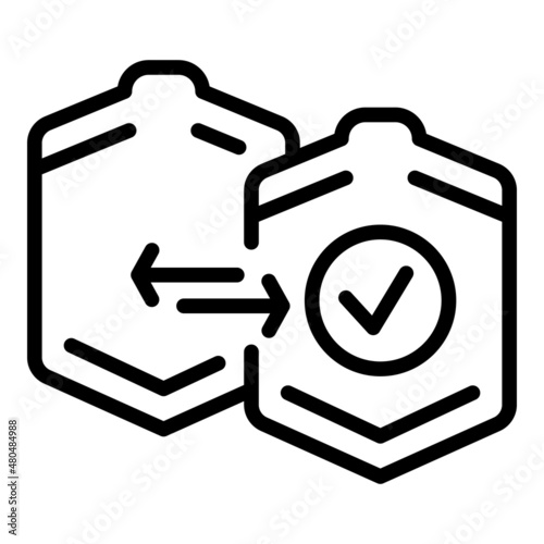 Collateral marketing icon outline vector. Loan payment