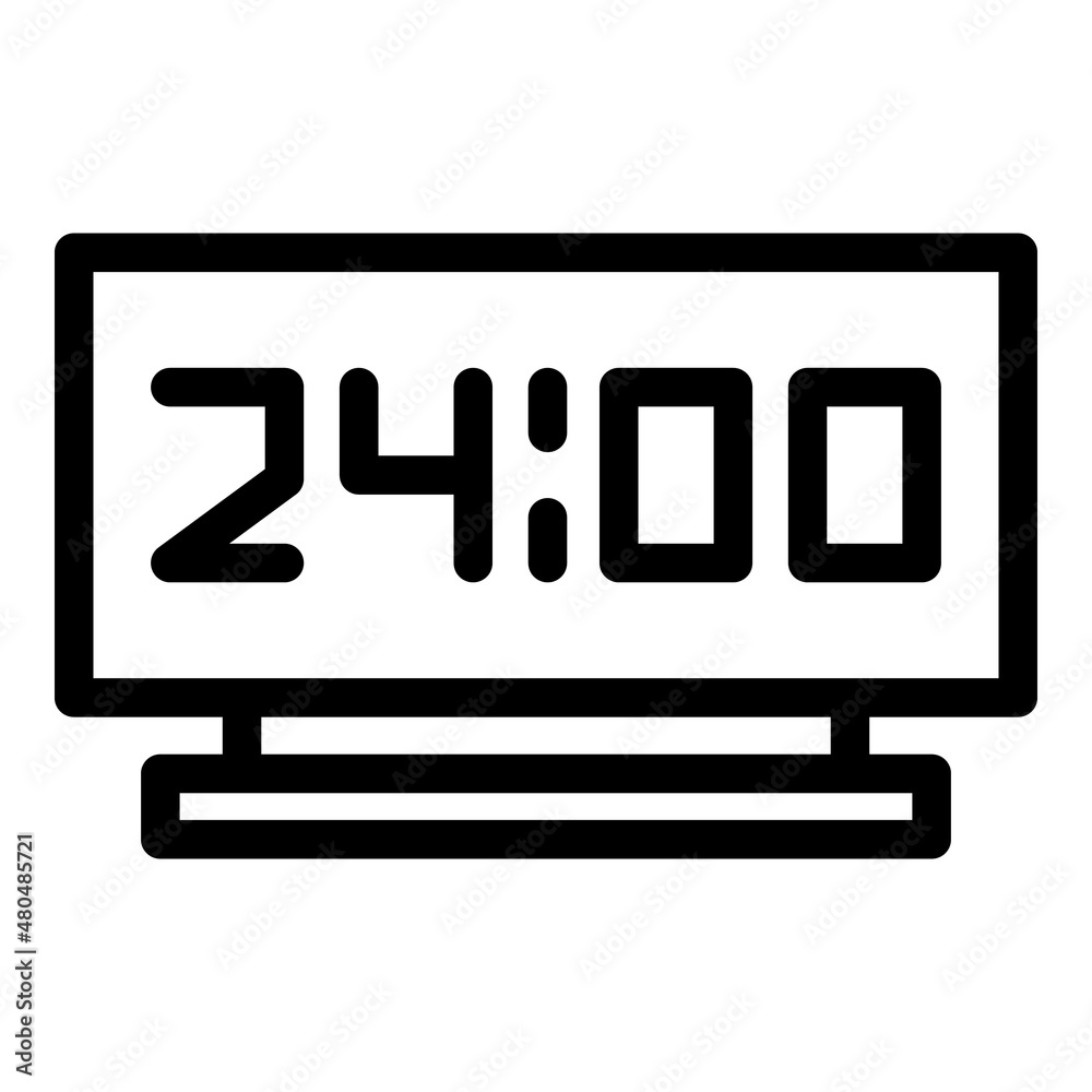 Digital alarm clock icon outline vector. Web call Digital alarm clock icon outline vector. Web call