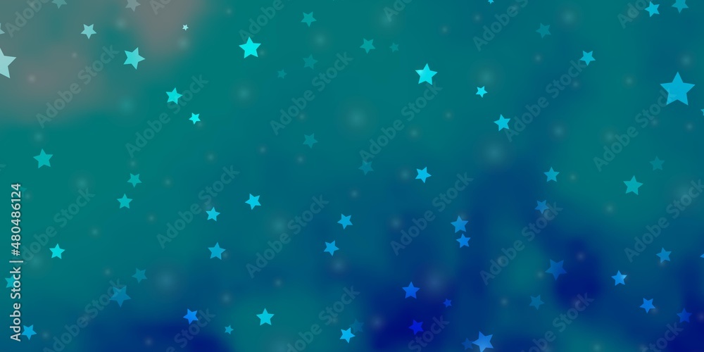 Light BLUE vector template with neon stars. Shining colorful illustration with small and big stars. Pattern for wrapping gifts. Light BLUE vector template with neon stars. Shining colorful illustration with small and big stars. Pattern for wrapping gifts.