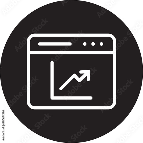 web analytics glyph icon