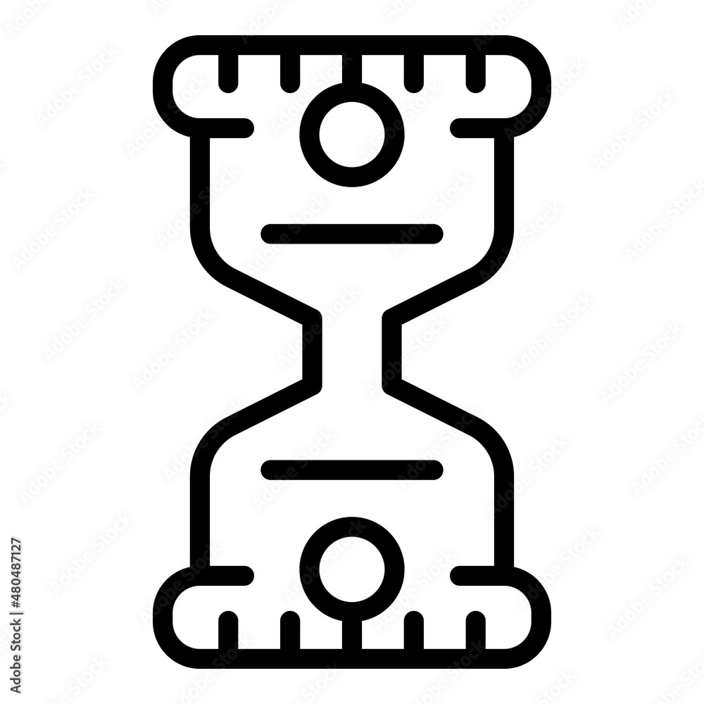 Hourglass business trend icon outline vector. Chart element