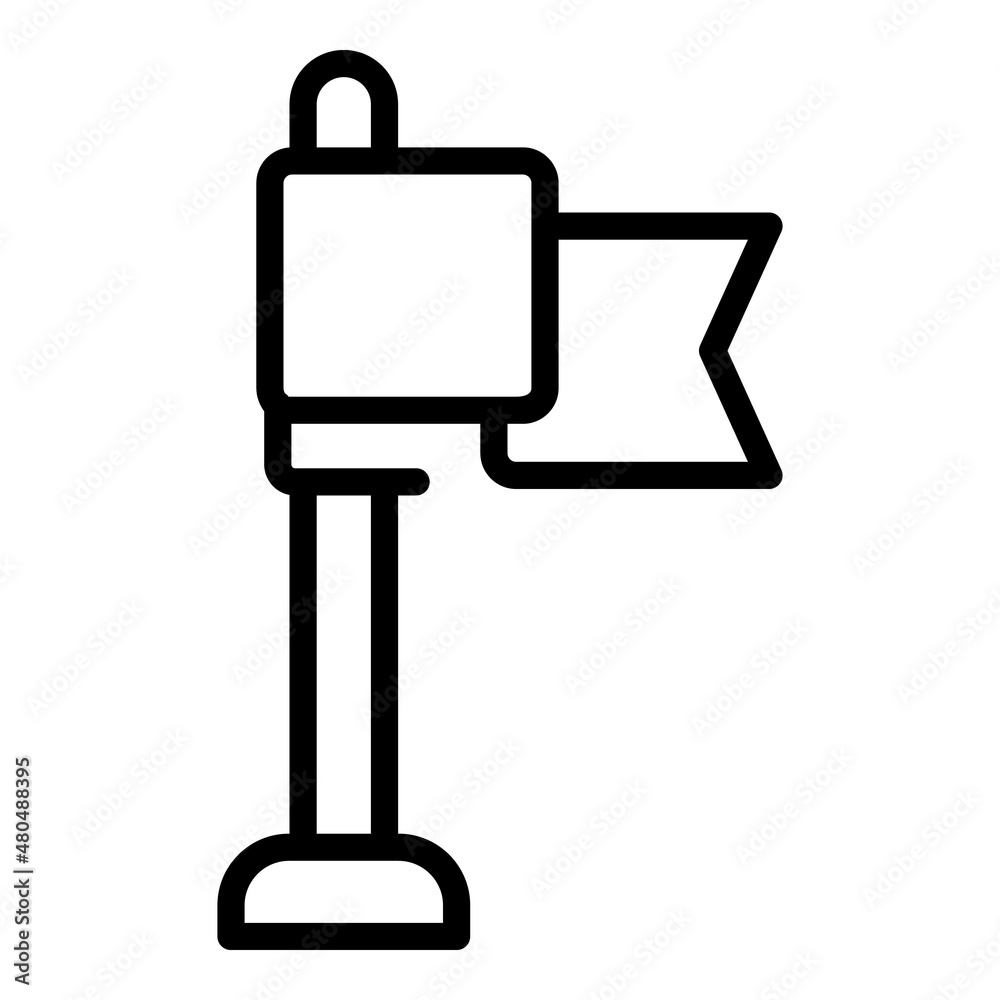 Fototapeta premium Flag point icon outline vector. Shop map