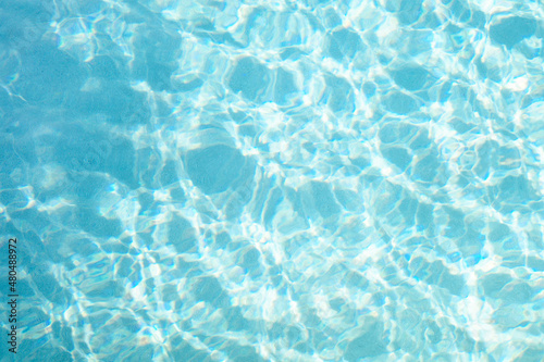 the closeup of clear blue water 