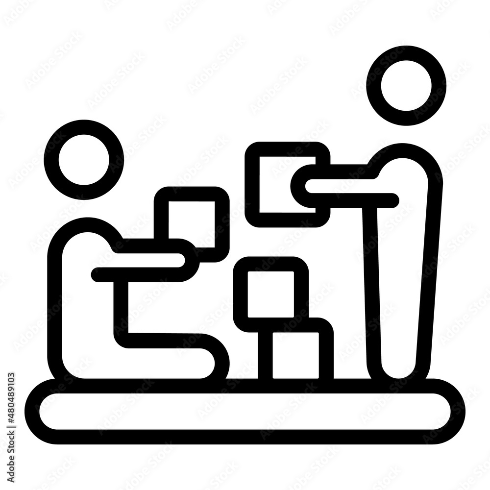 Kindergarten kids icon outline vector. Children education Kindergarten kids icon outline vector. Children education