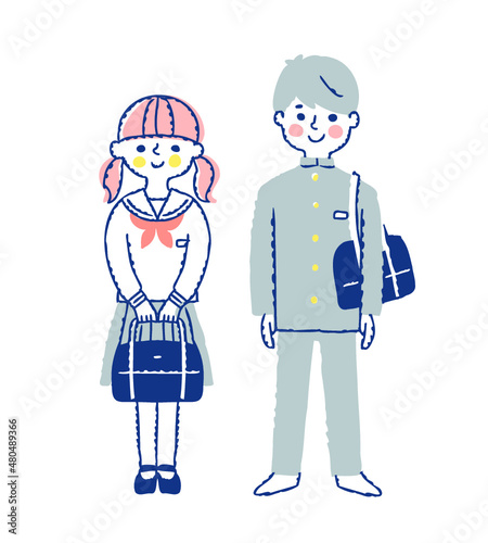中学生の男女