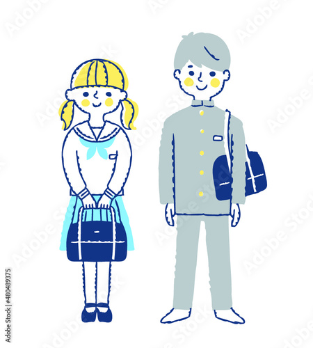 中学生の男女