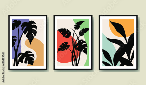 Creative minimalist hand draw Abstract art background. Modern aesthetic illustrations. Bohemian style Collection of contemporary artistic Design for wall decoration, postcard, poster, brochure