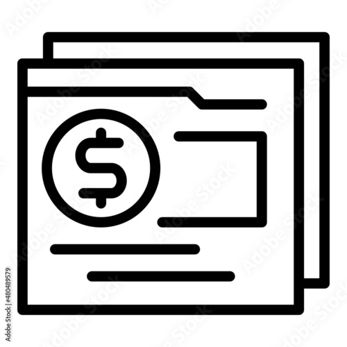 Web money platform icon outline vector. Bank app