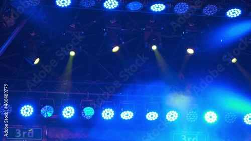 Las Vegas Downtown Fremont Street Stage Lights Closeup Nevada USA