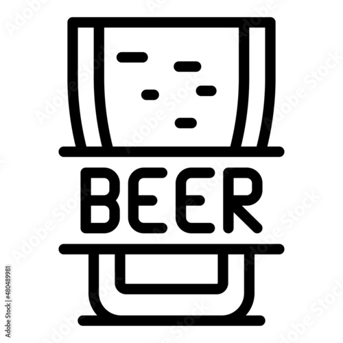 Beer pit icon outline vector. Tank drink