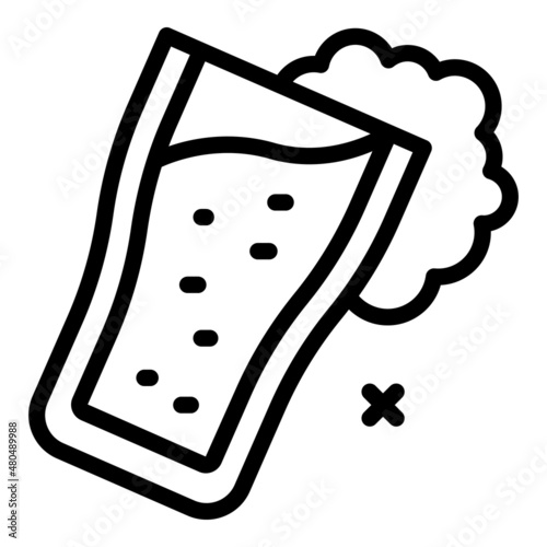 Beer foam icon outline vector. Brewery alcohol