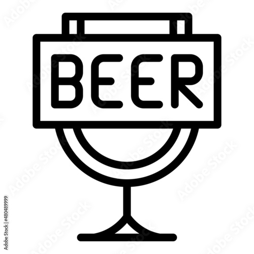 Beer logo icon outline vector. Brewery alcohol